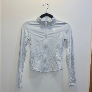 First Health Apparel White Zip-Up Active Jacket